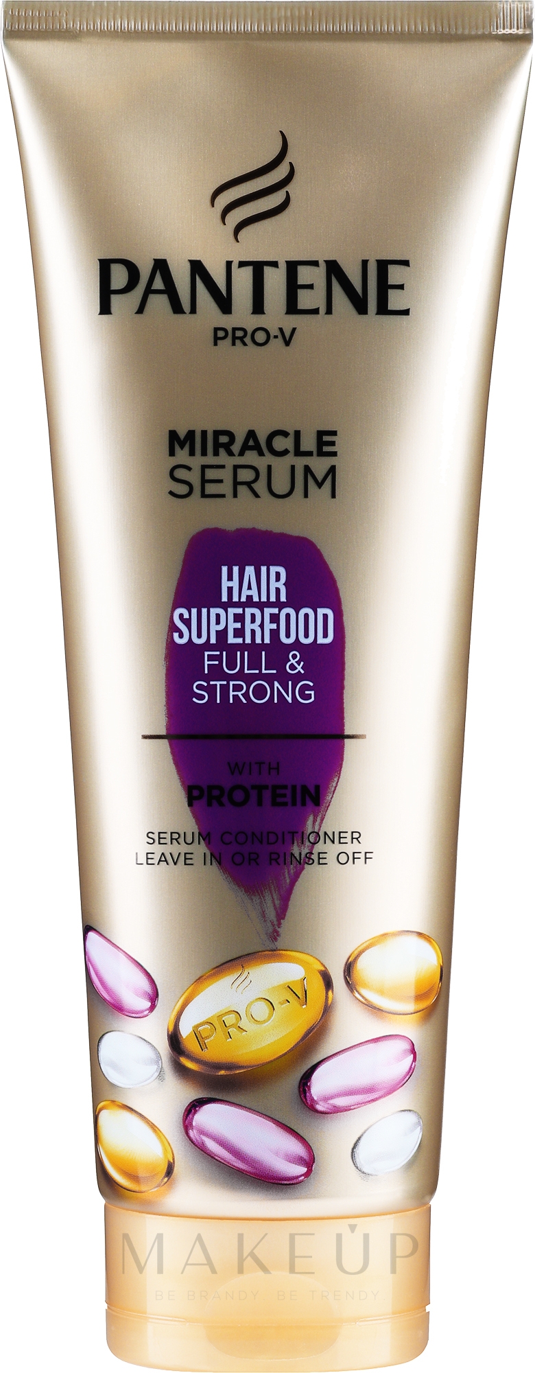 Nährende Haarspülung für strapaziertes Haar - Pantene Pro-V Miracle Serum Hair Superfood Full & Strong With Protein Serum Conditioner — Bild 200 ml