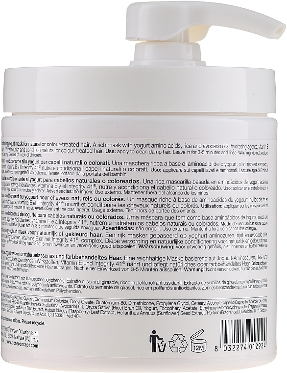 Reichhaltige Jogurtmaske für naturbelassenes und farbbehandeltes Haar - Milk Shake Natural Care Yogurt Mask — Bild N2