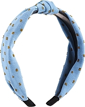 Haarband mit Zierknoten FA-5618 blau - Donegal — Bild N1