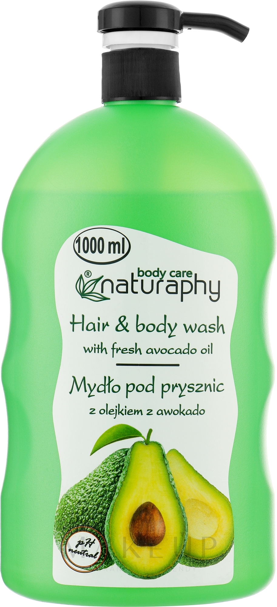 Duschgel für Haar und Körper mit Avocadoöl - Naturaphy — Bild 1000 ml