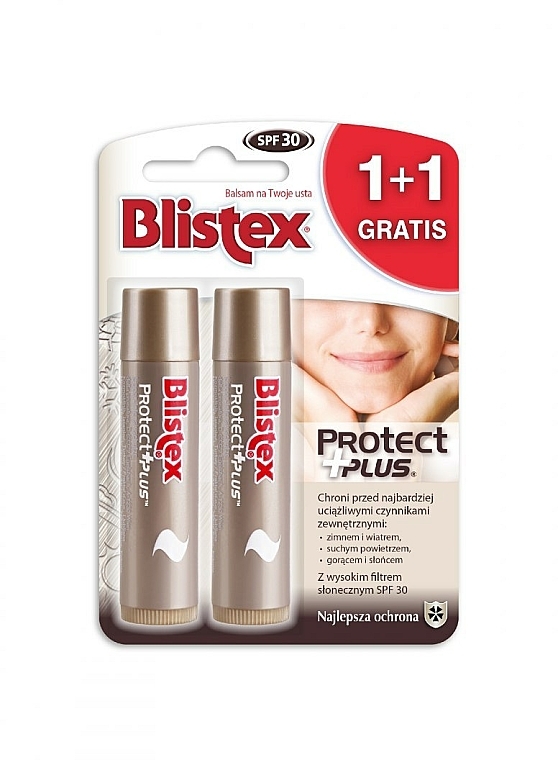 Lippenbalsam SPF 30 2 St. - Blistex Protect Plus Lip Balm SPF 30