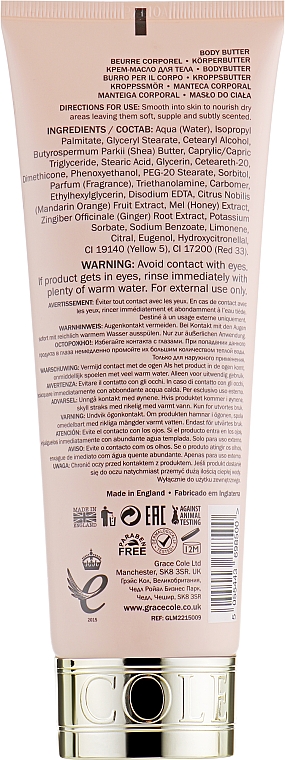 Pflegende Körperbutter mit Ingwer-, Lilien- und Mandarinenduft - Grace Cole England Ginger Lily & Mandarin Luxurious Body Butter — Bild N2