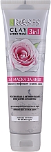 Düfte, Parfümerie und Kosmetik 3in1 Gesichtsmaske mit Rosenwasser und Aktivkohle - Nature Of Agiva Roses 3 In 1 Clay Scrub Mask
