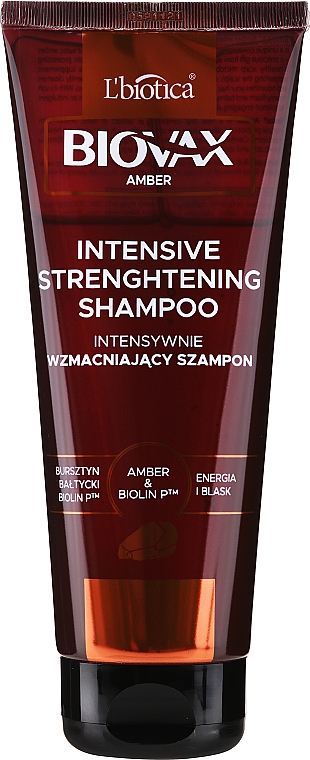 Stärkendes Shampoo mit Biolin und Bernsteinextrakt - Biovax Amber Shampoo — Bild N1