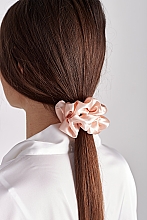 Scrunchie-Haargummi aus Naturseide Größe M rosa, schwarz - de Lure Scrunchie Set — Bild N3