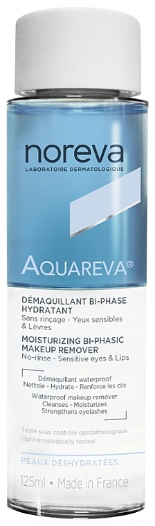 Feuchtigkeitsspendende Lotion zum Abschminken - Noreva Aquareva Moisturizing Bi-Phasic Makeup Remover — Bild N1