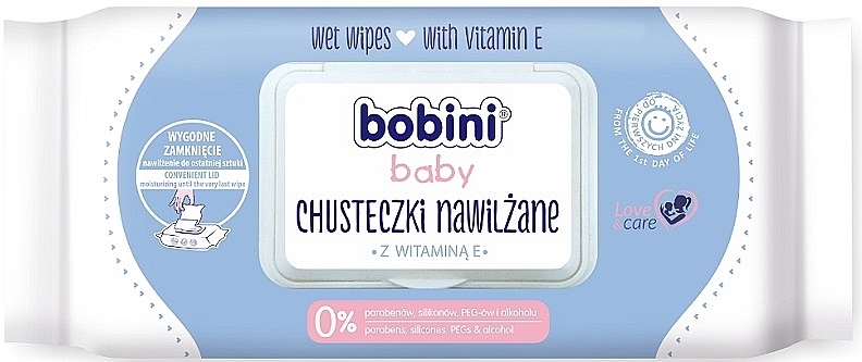 Feuchttücher für Babys mit Vitamin E 70 St. - Bobini — Bild N1