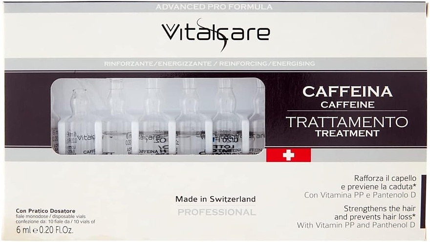 Behandlung gegen Haarausfall - Vitalcare Professional Made In Swiss Caffeine Treatment  — Bild N2