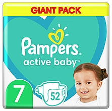 Windeln Active Baby 7 (15 + kg) 52 St. - Pampers — Bild N1