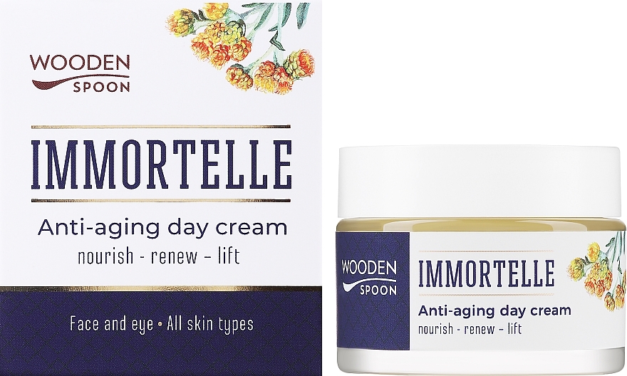 Anti-Aging Tagescreme mit Strohblume - Wooden Spoon Anti-Aging Day Cream Immortelle & Superseeds — Bild N1