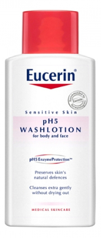 Reinigende Körper- und Gesichtslotion für empfindliche Haut - Eucerin Sensitive Skin pH5 WashLotion — Bild N1