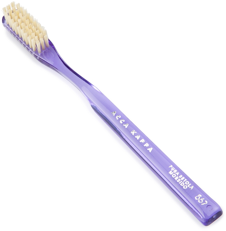 Zahnbürste violett - Acca Kappa Soft Pure Bristle Toothbrush Model 567 — Bild N1