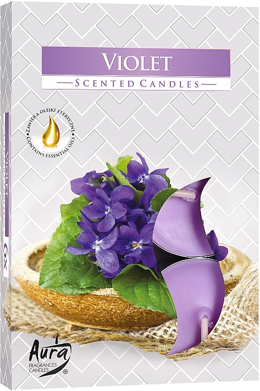 Teekerzen Veilchen - Bispol Violet Scented Candles — Bild N1