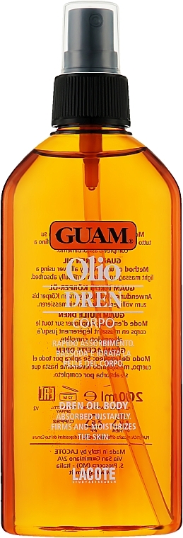 Haustraffendes, abschwellendes und nährendes Körperöl - Guam Olio Corpo Dren