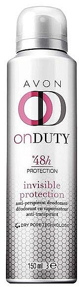 Deospray Antitranspirant - Avon On Duty Invisible Protection — Foto N2
