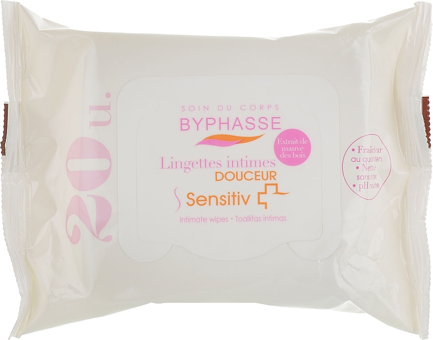 Intimpflegetücher für empfindliche Haut - Byphasse Intimate Wipes For Sensitive Skin — Bild N2