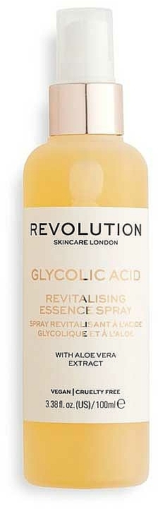 Erfrischendes Gesichtsspray mit Glykolsäure und Aloe Vera-Extrakt - Makeup Revolution Skincare Glycolic & Aloe Essence — Bild N1
