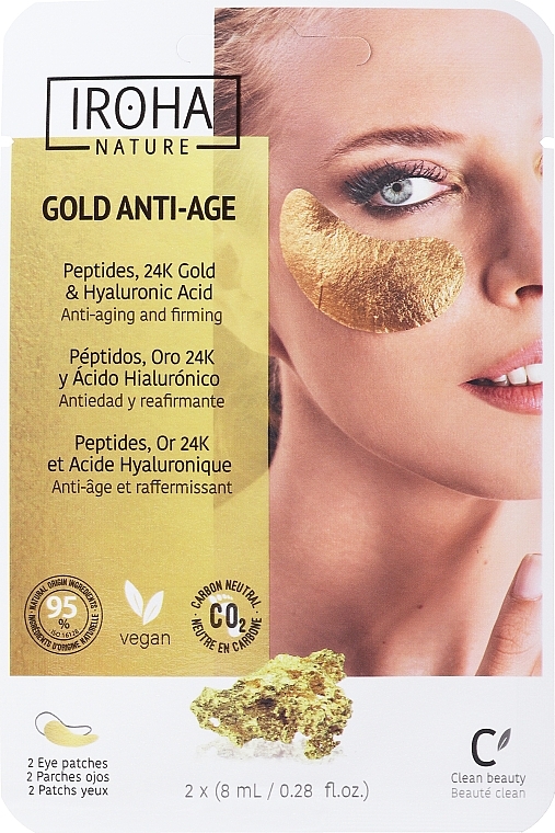 Gesichtspatches mit Kollagen - Iroha Nature Gold Patches — Bild N1