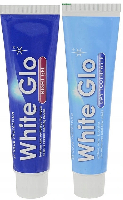 Set - White Glo Night & Day Toothpaste (Zahnpasta 65ml + Zahngel 65ml + Zahnbürste) — Bild N3