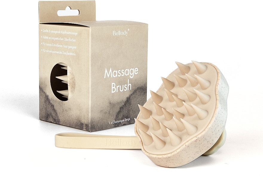 Kopfhautmassagebürste Champagne Beige - Bellody Scalp Massage Brush  — Bild N1