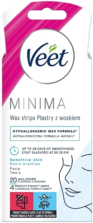 Enthaarungswachsstreifen für das Gesicht - Veet MINIMA Easy Gel Wax Strip — Bild N1