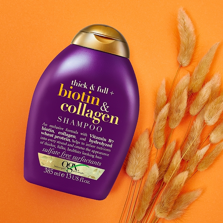 Shampoo mit Biotin und Kollagen - OGX Thick And Full Biotin Collagen Shampoo — Bild N9