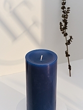 Kerze Zylinder Durchmesser 7 cm Höhe 15 cm - Bougies La Francaise Cylindre Candle Blue — Bild N2