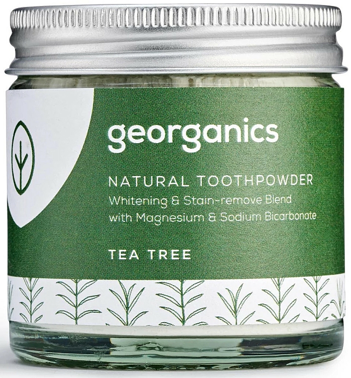 Aufhellendes natürliches Zahnpulver mit Teebaumöl - Georganics Tea Tree Natural Toothpowder — Bild N1