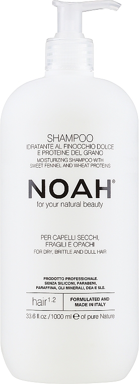 Feuchtigkeitsspendendes Shampoo mit süßem Fenchel und Weizenprotein - Noah — Bild N3