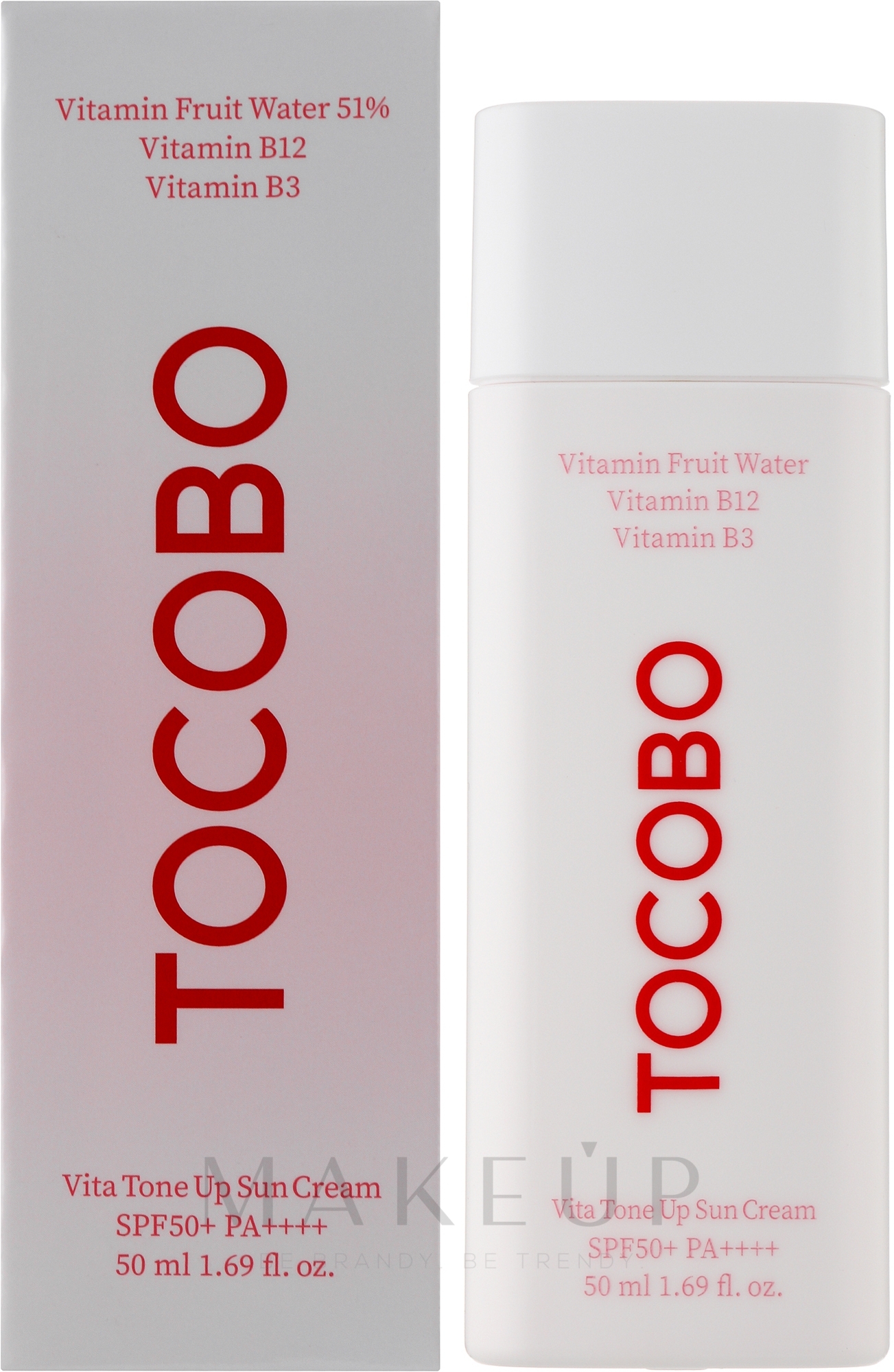 Getönte Sonnenschutzcreme - Tocobo Vita Tone Up Sun Cream SPF50+ PA++++ — Bild 50 ml