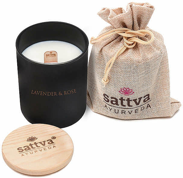 Duftkerze Lavendel und indische Rose - Sattva Lavender & Indian Rose Candle — Bild N1