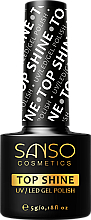 Düfte, Parfümerie und Kosmetik Nagelüberlack mit klebriger Schicht - Sanso Cosmetics Top Shine UV/Led Gel Polish