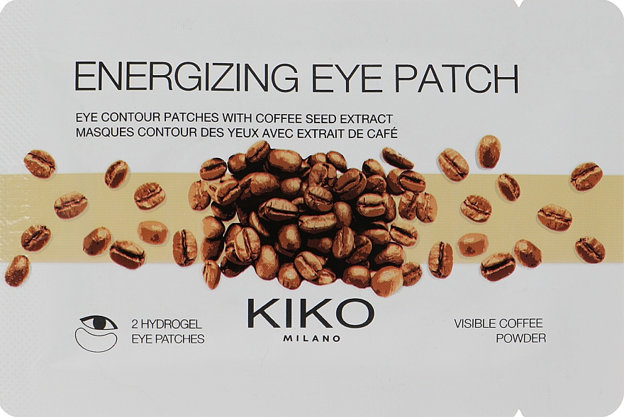 Tonisierende Hydrogel-Augenpatches mit Kaffeeextrakt - Kiko Milano Energizing Eye Patch — Bild N1