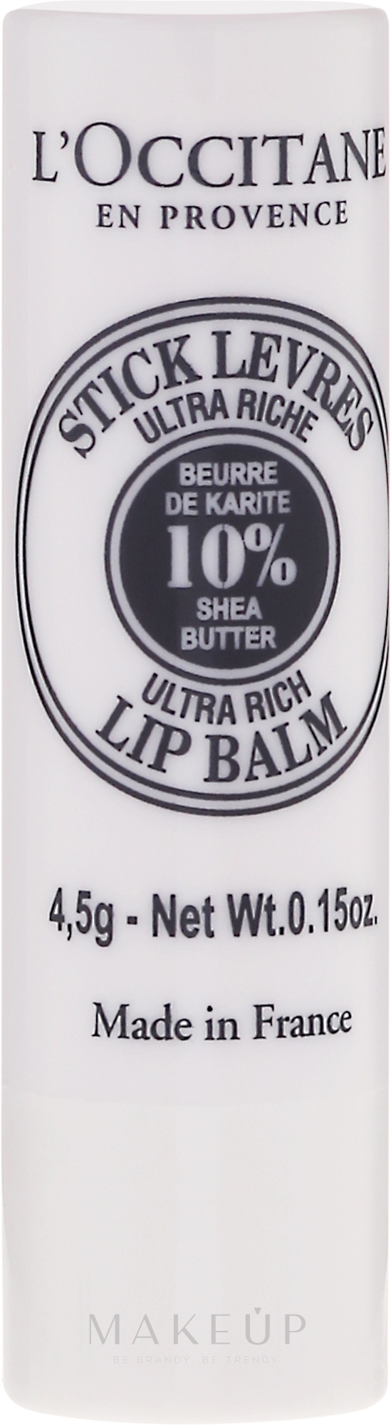 Reichhaltiger Lippenbalsam - L'occitane Ultra Rich Stick Lip Balm — Bild 4.5 g