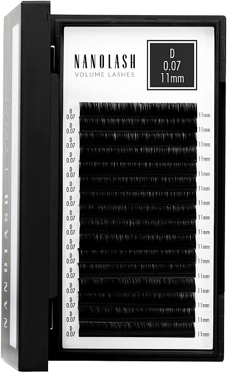 Falsche Wimpern D 0.07 (11 mm) - Nanolash Volume Lashes — Bild N2