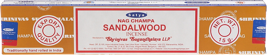 Duftstäbchen mit Sandelholzduft - Satya Sandalwood Incense — Bild N1