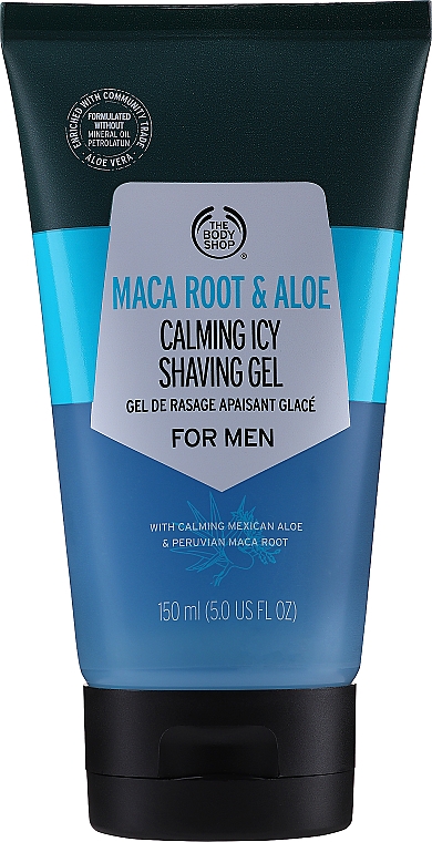 Beruhigendes Rasiergel mit Maca Wurzel und Aloe - The Body Shop Maca Root & Aloe Calming Icy Shaving Gel — Bild N1