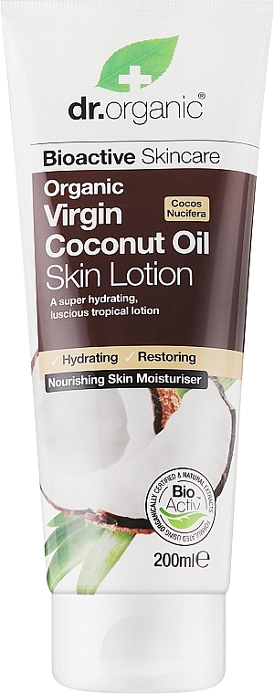 Nährende, feuchtigkeitsspendende und regenerierende Körperlotion mit Bio Kokosnussöl - Dr. Organic Virgin Coconut Oil Skin Lotion — Bild N1