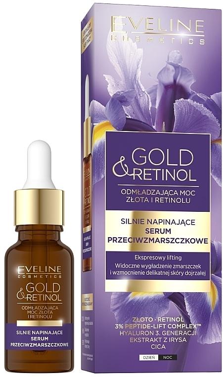Glättendes Gesichtsserum gegen tiefe Falten - Eveline Cosmetics Gold And Retinol Face Serum — Bild N1