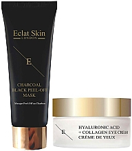 Düfte, Parfümerie und Kosmetik Gesichtspflegeset - Eclat Skin London (Augencreme 20ml + Peel-Off-Gesichtsmaske mit Aktivkohle 50ml)