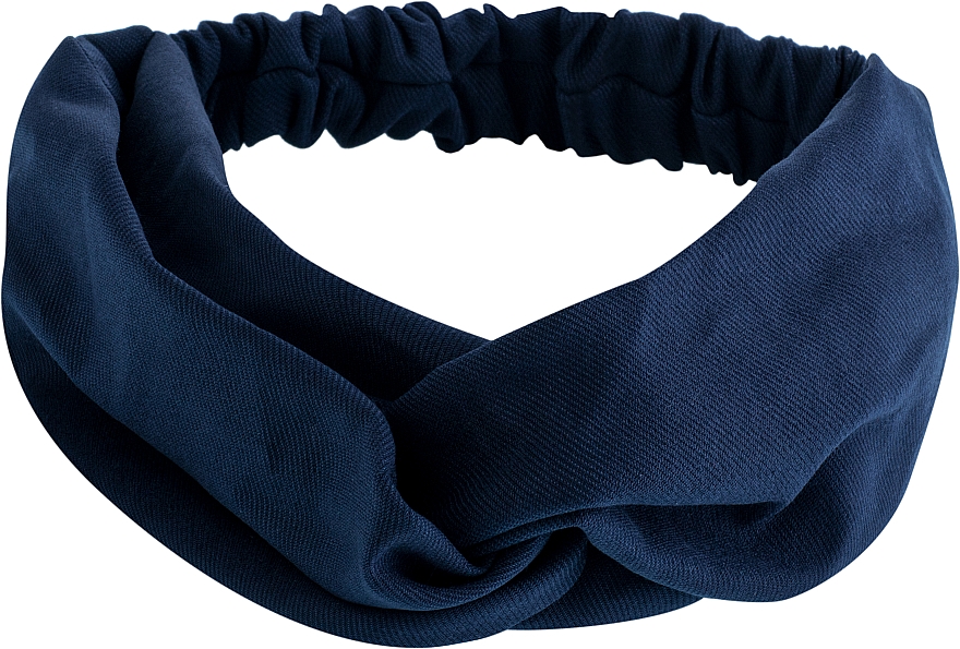 Stirnband Denim-Bindung dunkelblau Denim Twist - MAKEUP Hair Accessories — Bild N1