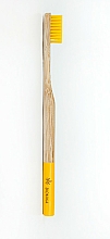 Düfte, Parfümerie und Kosmetik Bambuszahnbürste mittel gelb - Biomika Natural Bamboo Toothbrush