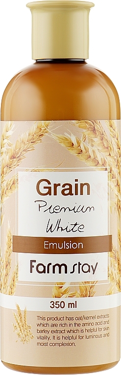 Pflegende Gesichtsemulsion mit Weizenkeimextrakten - FarmStay Grain Premium White Emulsion — Bild N1