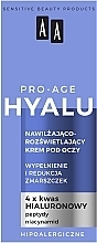 Düfte, Parfümerie und Kosmetik Feuchtigkeitsspendende aufhellende Augencreme - AA Hyalu Pro-Age Eye Cream