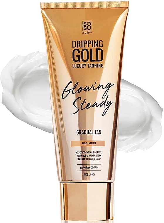 Selbstbräuner für den Körper - Sosu by SJ Dripping Gold Glowing Steady Gradual Tan Light/Medium — Bild N1