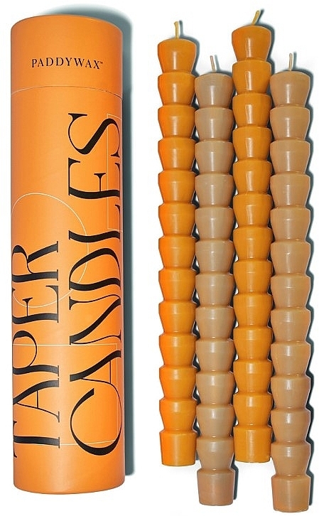 Dekorative Kerzen - Paddywax Taper Candle Set Orange & Peach (candle/4pcs) — Bild N1