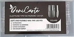Düfte, Parfümerie und Kosmetik Flexible transparente Spitzen zur Nagelverlängerung Quadrat 120 St. - Deni Carte Square