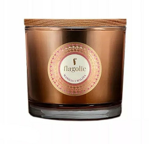 Duftkerze im Glas Vanille und Himbeere - Flagolie Fragranced Candle Vanilla And Raspberry — Bild N1