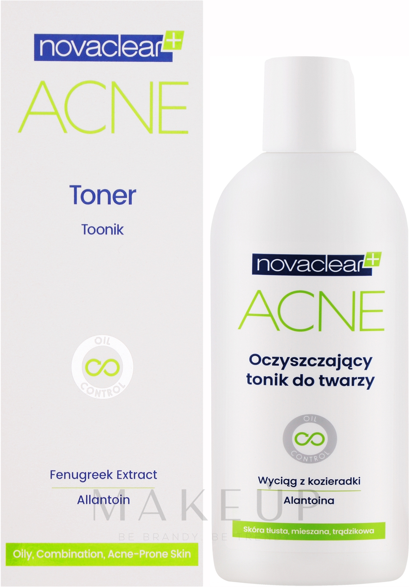 Gesichtsreinigungstonikum für fettige und zu Akne neigende und Mischhaut - Novaclear Acne Toner — Foto 150 ml