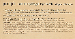 Hydrogel-Augenpatches mit Gold-Komplex - Petitfee & Koelf Gold Hydrogel Eye Patch — Foto N5
